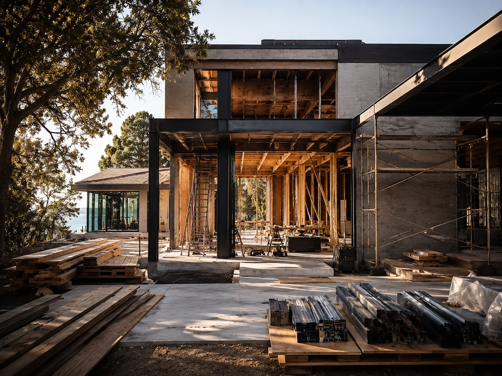 General contractor coordinating a residential construction project in Melbourne