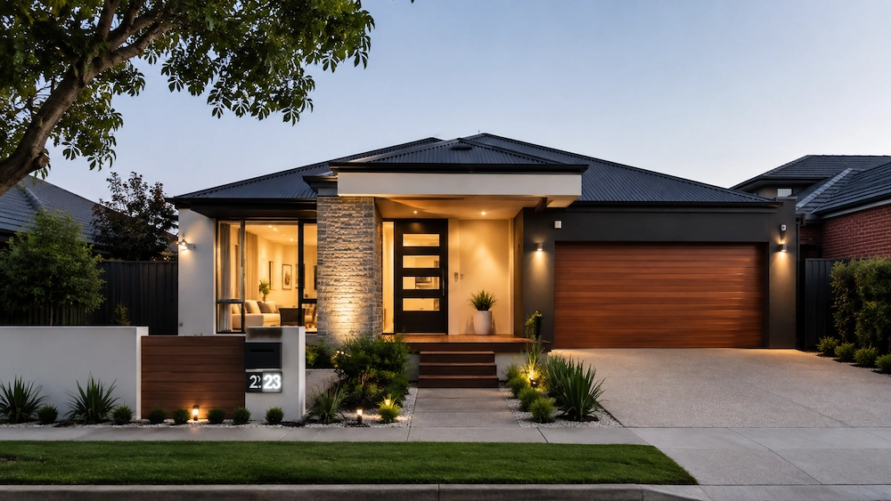 Newly completed modern home after a knockdown rebuild project in Melbourne